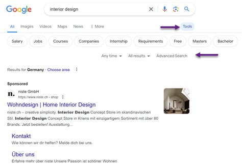 google search in different country
